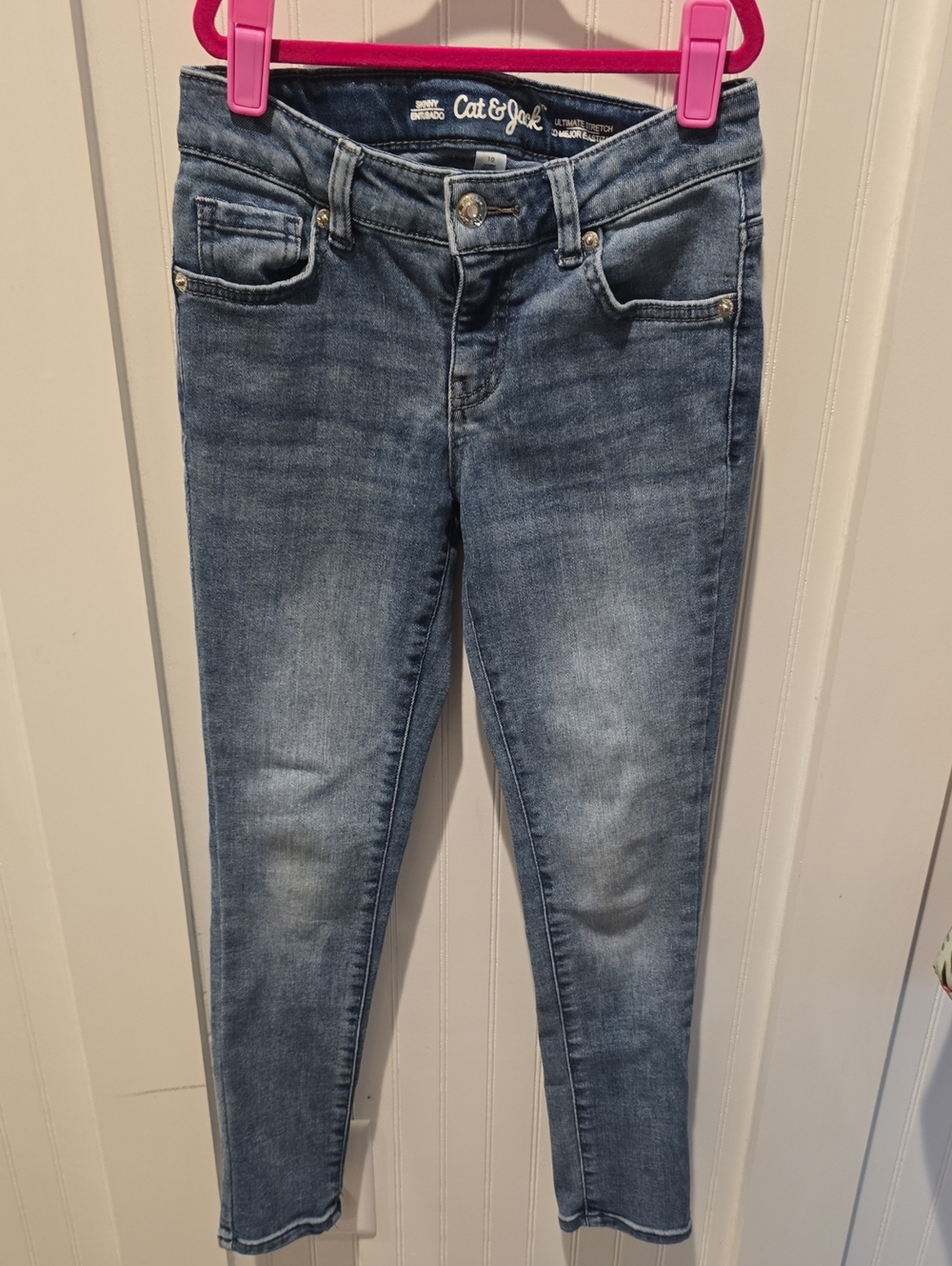 Cat & Jack Light-Mid Blue Skinny Jeans